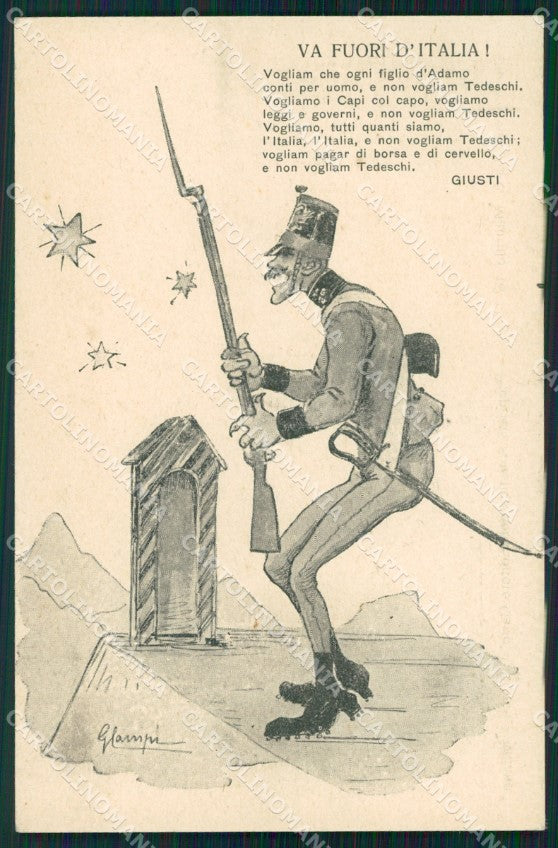 WW1 WWI Propaganda Anti Austria Giusti cartolina postcard XF7941 – fronte