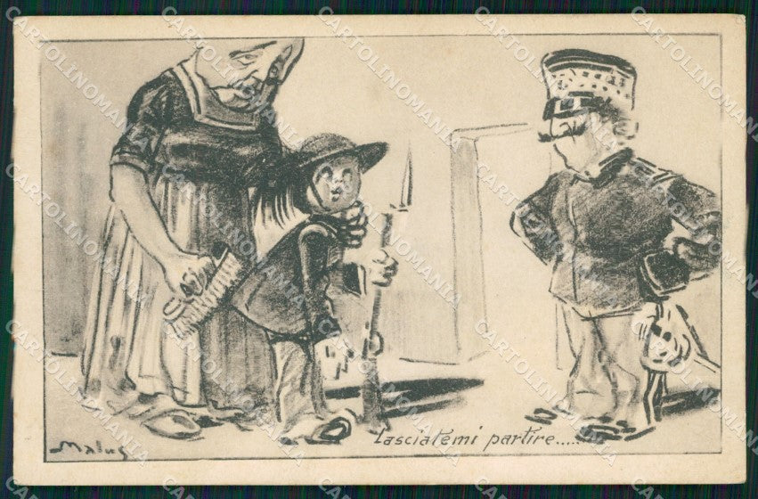 WW1 WWI Propaganda Bersaglieri Savoia Malus cartolina postcard XF7960 – fronte