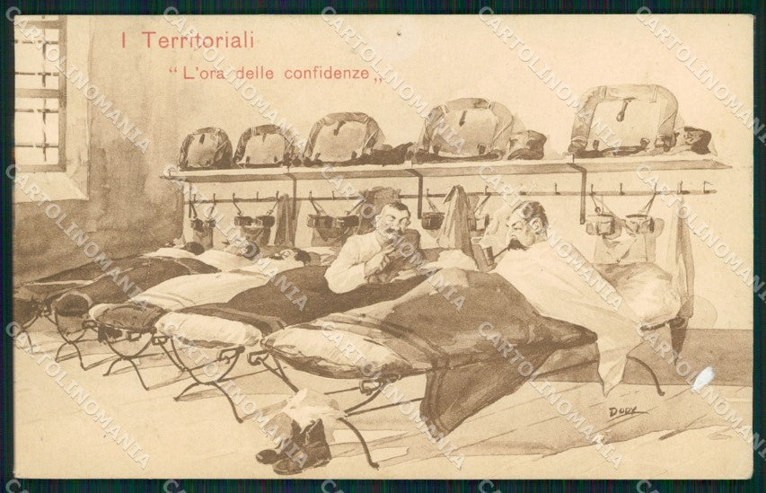 WW1 WWI Propaganda I Territoriali Soldati Dody cartolina postcard XF7976 – fronte