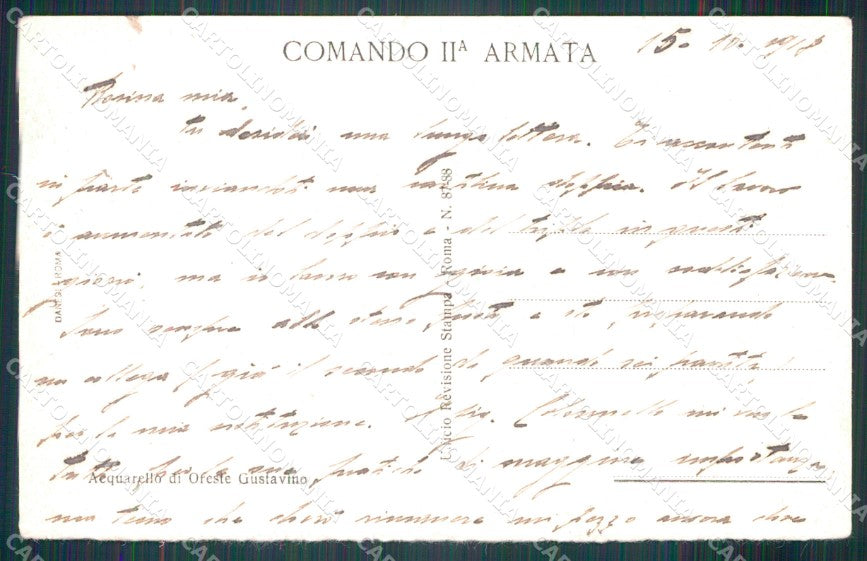 WW1 WWI Propaganda Anti Austria II Armata Gustavino cartolina postcard XF7979 – retro