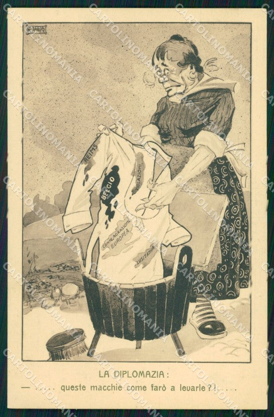 WW1 WWI Propaganda Policita Cappadonia cartolina postcard XF8044 – fronte