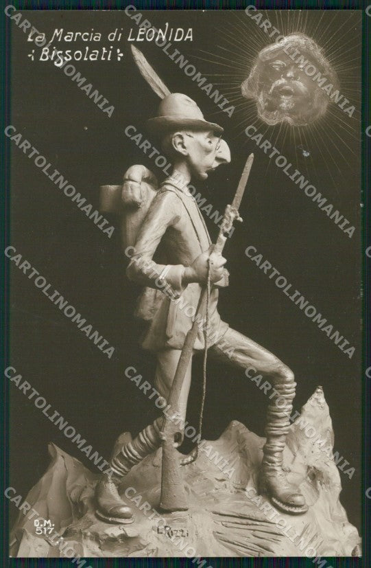 WW1 WWI Propaganda Alpini Leonida Bissolati Rizzi RPPC cartolina postcard XF8057 – fronte