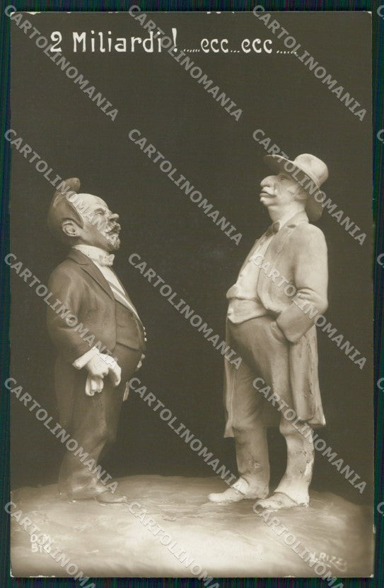 WW1 WWI Propaganda France Giolitti Politica Rizzi RPPC cartolina postcard XF8060 – fronte