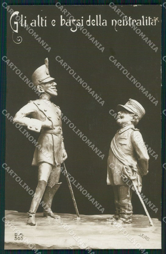 WW1 WWI Propaganda Spain Savoia Royalty Rizzi RPPC cartolina postcard XF8062 – fronte