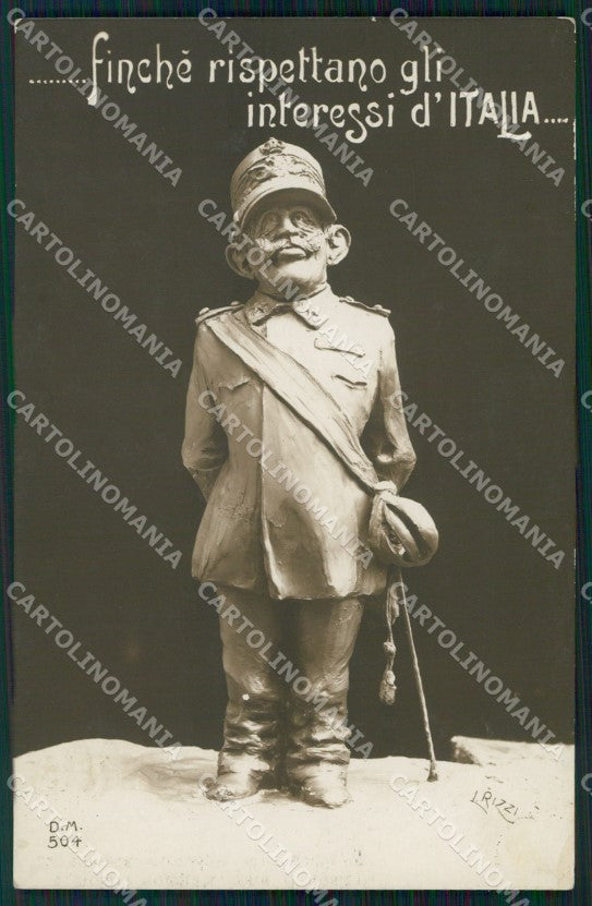 WW1 WWI Propaganda Savoia Royalty Rizzi RPPC cartolina postcard XF8063 – fronte