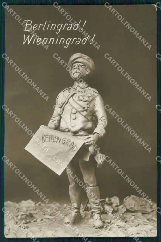 WW1 WWI Propaganda Russia Politica Rizzi RPPC cartolina postcard XF8065 – fronte
