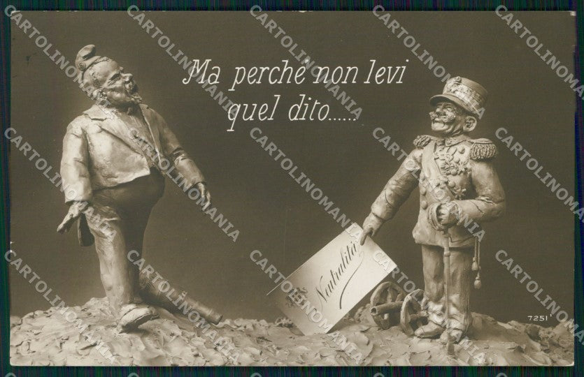 WW1 WWI Propaganda France Savoia Royalty Rizzi RPPC cartolina postcard XF8066 – fronte