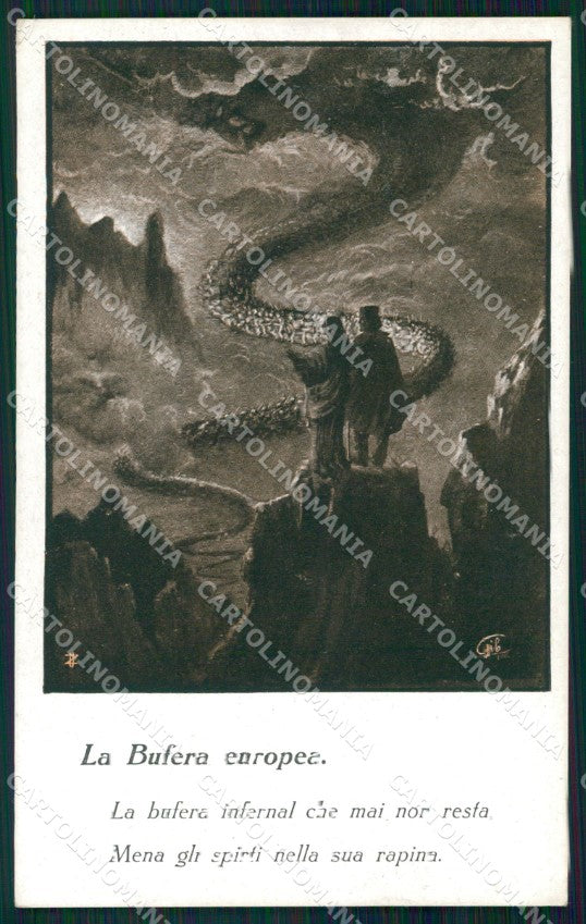 WW1 WWI Propaganda Anti German Garibaldi Italia cartolina postcard XF8082 – fronte