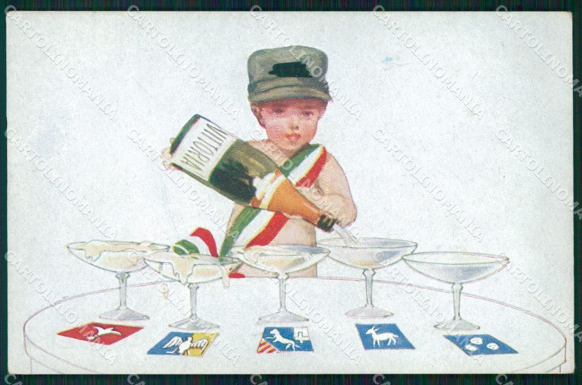 WW1 WWI Propaganda Tricolore Brindisi cartolina postcard XF8135 – fronte