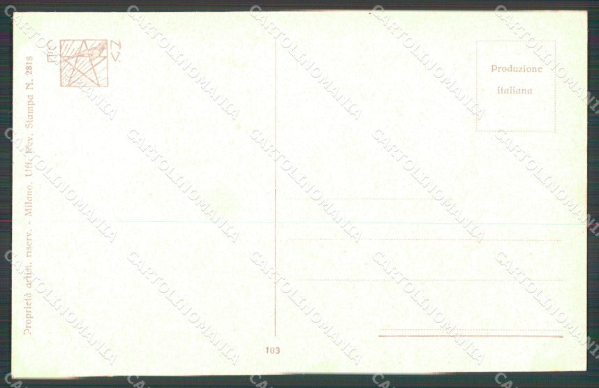 WW1 WWI Propaganda Olivieri Tricolore Child cartolina postcard XF8146 – retro