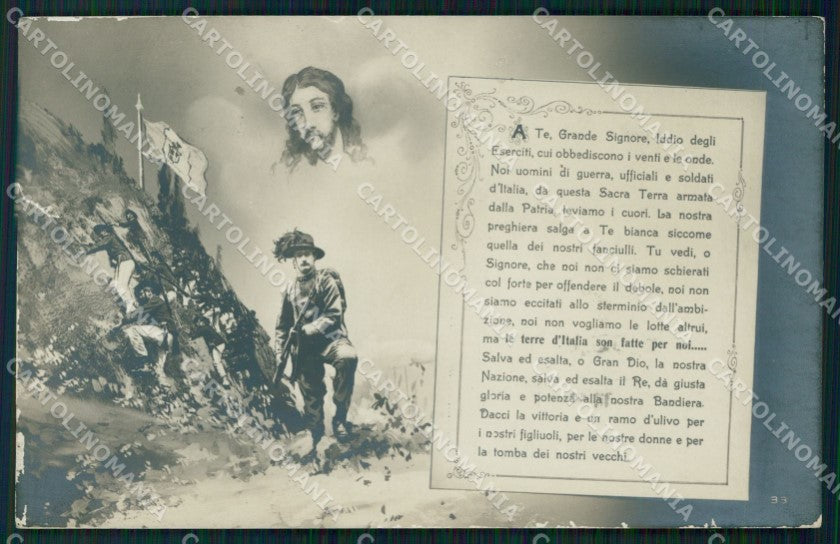 WW1 WWI Propaganda Bersaglieri RPPC cartolina postcard XF8154 – fronte