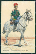 Militari Uniformi Cavallo Artiglieria P. V. Robiquet Russia 523 cartolina XF8203 – fronte