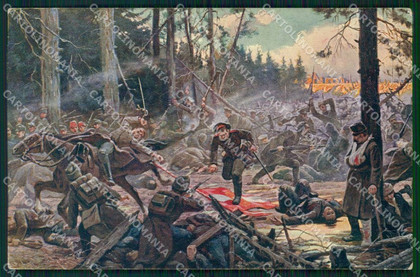 Militari Grande Guerra Europea Russia Austria Polli serie 719-4 cartolina XF8217 – fronte