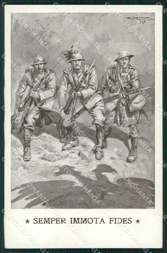 Militari WW1 Associazione Patronato del Soldato Genova Vaccari cartolina XF8218 – fronte