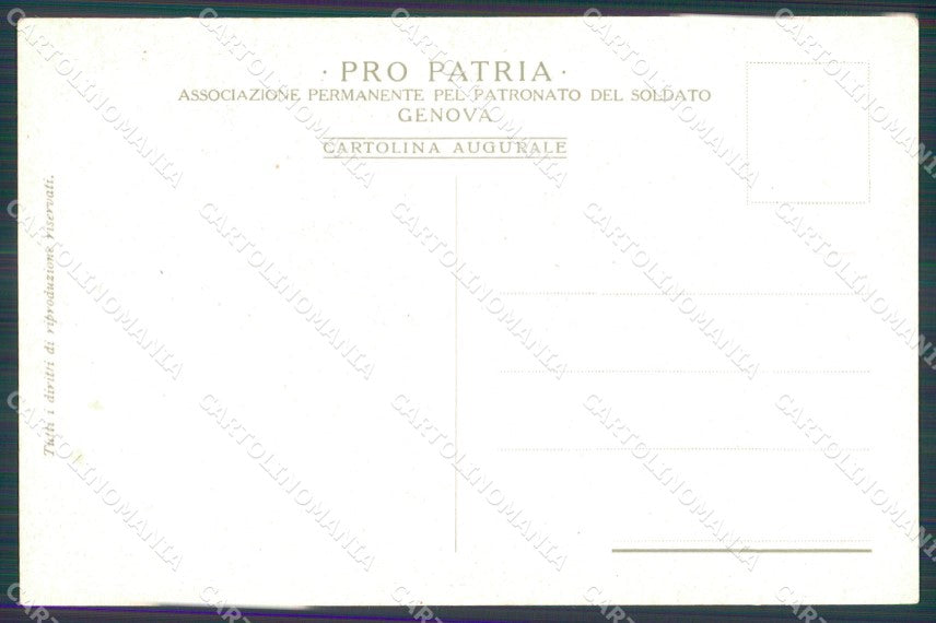 Militari WW1 Associazione Patronato del Soldato Genova Vaccari cartolina XF8218 – retro