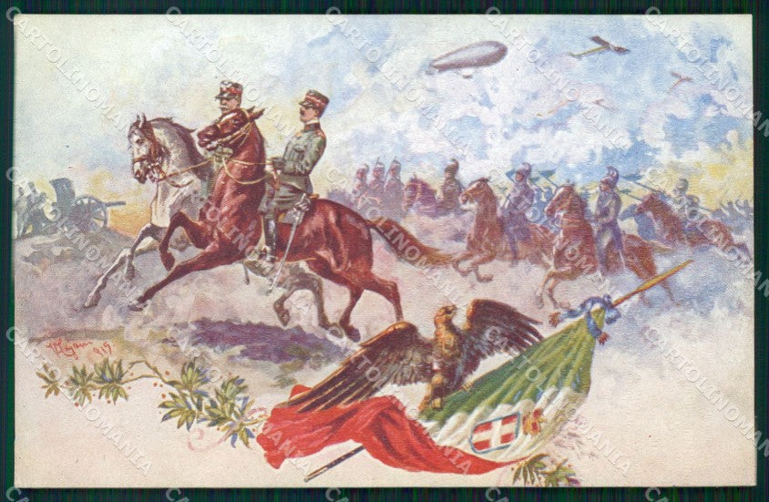 Militari Esercito Italiano Lancieri serie 2895-14 Cajani cartolina XF8232 – fronte