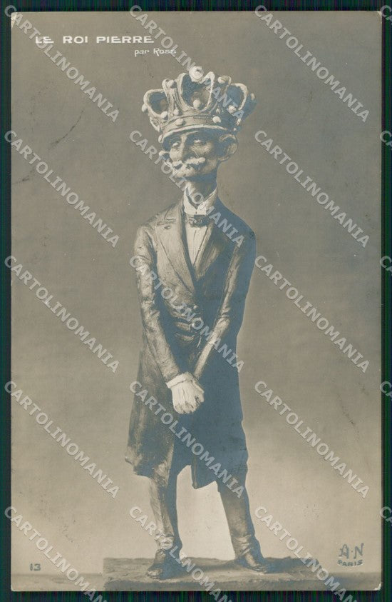 Militari Propaganda WW1 WWI Royalty Pierre I Serbie Serbia Ross cartolina XF8238 – fronte