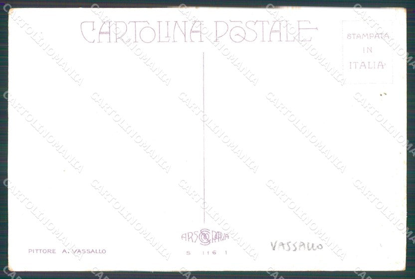 Militari Propaganda WW1 WWI Automobilisti Vassallo serie 116 cartolina XF8258 – retro