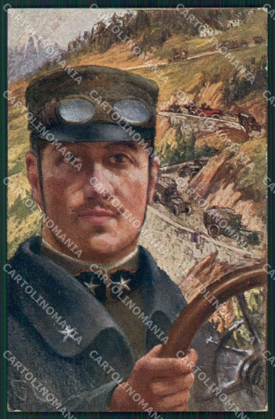 Militari Propaganda WW1 WWI Automobilisti G.G. serie 117 cartolina XF8259 – fronte