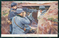 Militari Soldiers Mitrailleuse WWI Pubblicitaria Rigaud cartolina XF8299 – fronte