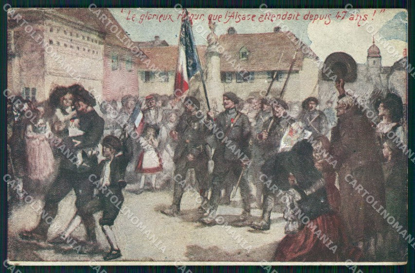 Militari Francesi French Soldiers WWI Alsace cartolina XF8307 – fronte