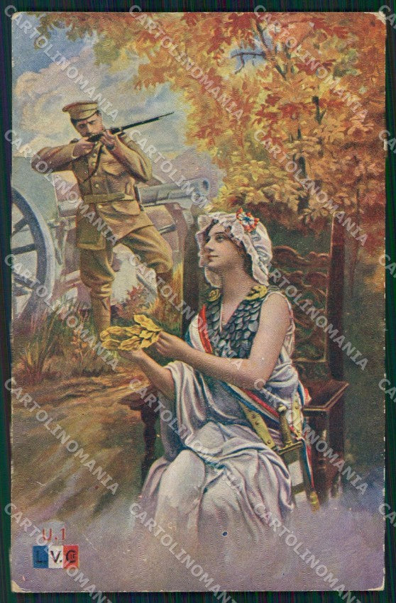 Militari Francesi French Soldier WWI L.V.C. PIEGHINE cartolina XF8310 – fronte