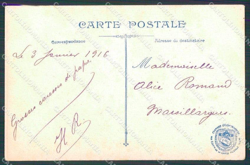 Militari Francesi French Soldier WWI L.V.C. PIEGHINE cartolina XF8310 – retro