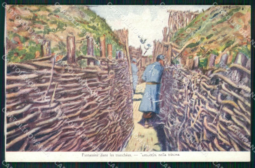 Militari Propaganda Francia France WWI Fanteria Fantassins cartolina XF8322 – fronte