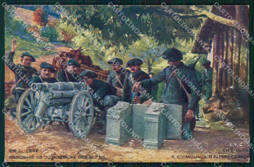 Militari Propaganda Francia France WWI Alpins L.V.C. cartolina XF8327 – fronte