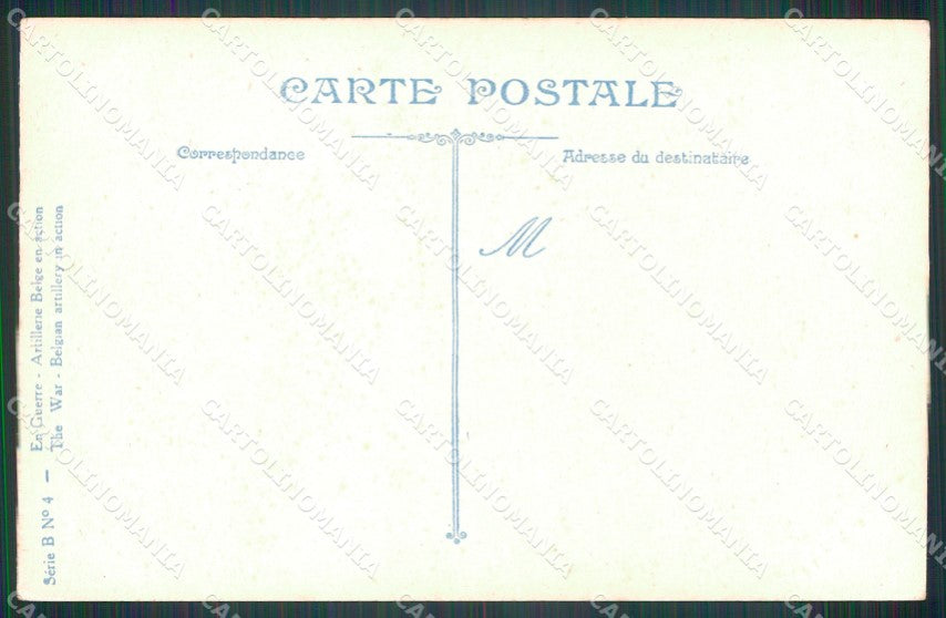 Militari Propaganda WWI Belgio Artillerie Belge cartolina XF8329 – retro