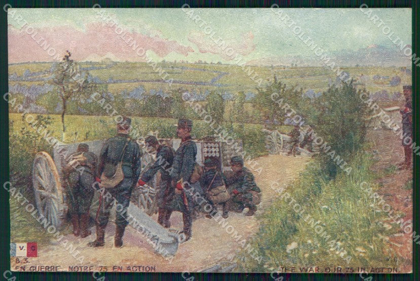 Militari Propaganda WWI Francia France Notre 75 L.V.C. cartolina XF8335 – fronte