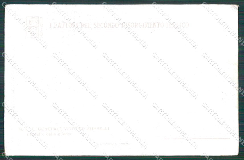 Militari Politica WWI Generale Zuppelli Ministro della Guerra cartolina XF8357 – retro