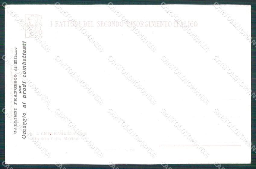 Militari Politica WWI Ammiraglio Viale Ministro della Marina cartolina XF8358 – retro