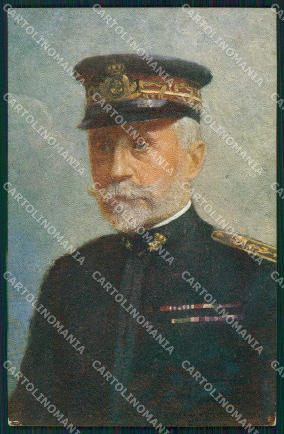 Militari WWI Ammiraglio Thaon Revel Capo Stato Maggiore Marina cartolina XF8359 – fronte