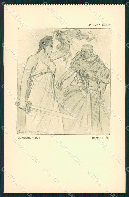 Militari Propaganda WW1 WWI Anti German Louis Raemaekers cartolina XF8374 – fronte