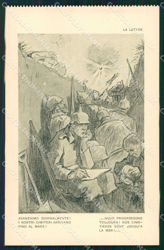 Militari Propaganda WW1 WWI Anti German Louis Raemaekers cartolina XF8375 – fronte