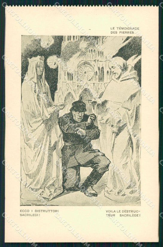 Militari Propaganda WW1 WWI Anti German Louis Raemaekers cartolina XF8377 – fronte