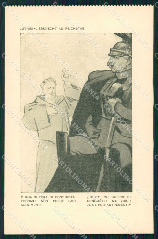 Militari Propaganda WW1 WWI Anti German Louis Raemaekers cartolina XF8379 – fronte