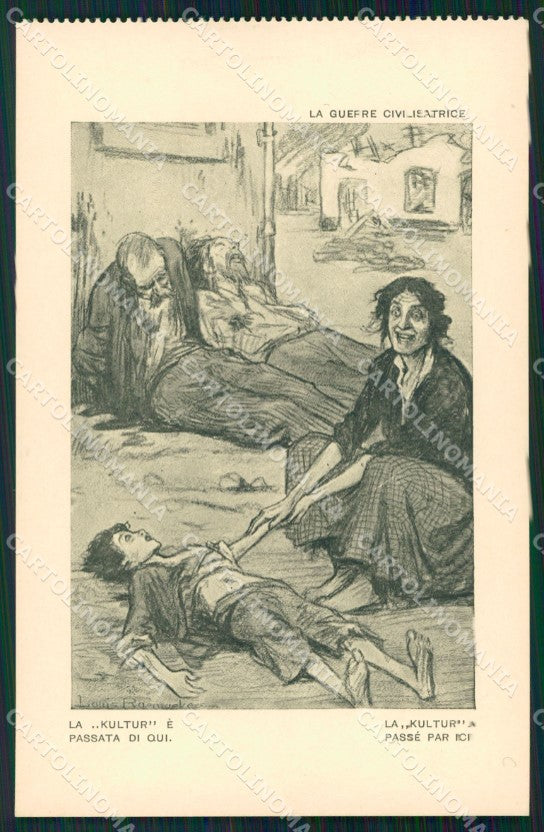 Militari Propaganda WW1 WWI Anti German Louis Raemaekers cartolina XF8385 – fronte
