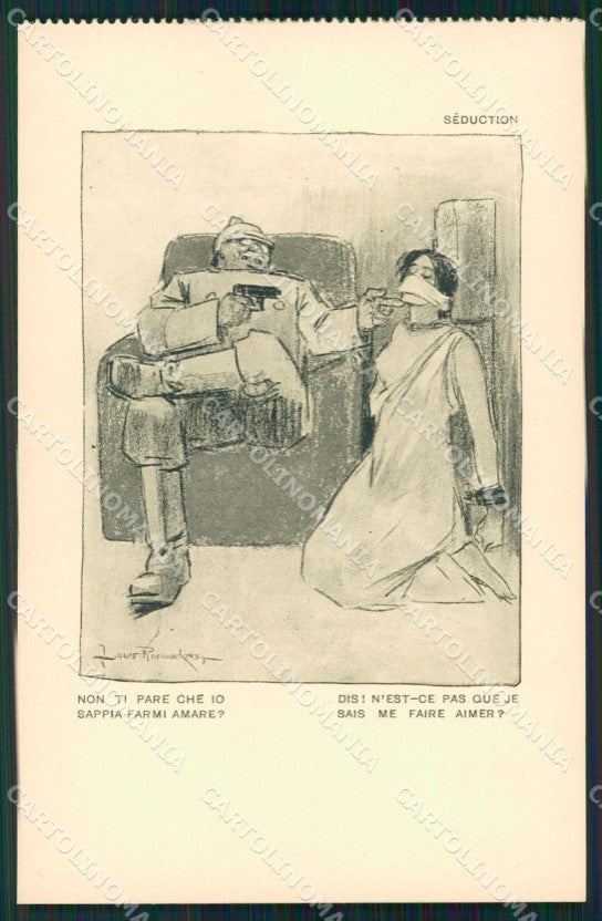 Militari Propaganda WW1 WWI Anti German Louis Raemaekers cartolina XF8391 – fronte