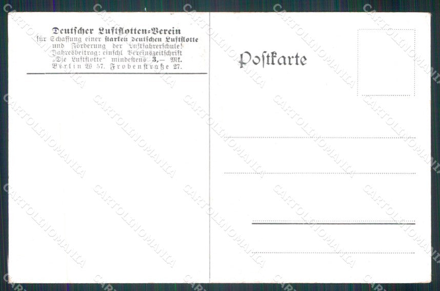 Militari Aviazione WW1 WWI Germany Kavallerie Flugzeugfabrik cartolina XF8411 – retro