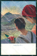 Militari Propaganda WW1 WWI Finalmente Tricolore cartolina XF8433 – fronte