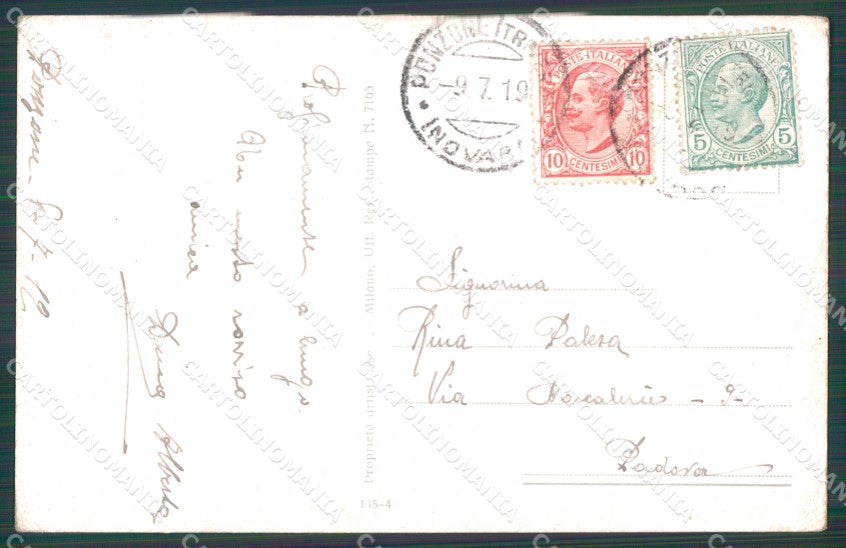 Militari Coppia Romantica Santino serie 135-4 PIEGHINE cartolina XF8441 – retro