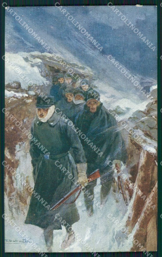 Militari Propaganda WW1 Comitato Lombardo Mutilati Salvadori cartolina XF8447 – fronte