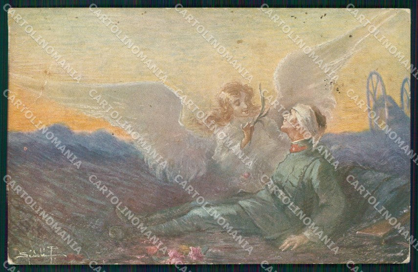 Militari Propaganda WW1 Soldato Sidoli 3039-1 PIEGHINA cartolina XF8453 – fronte