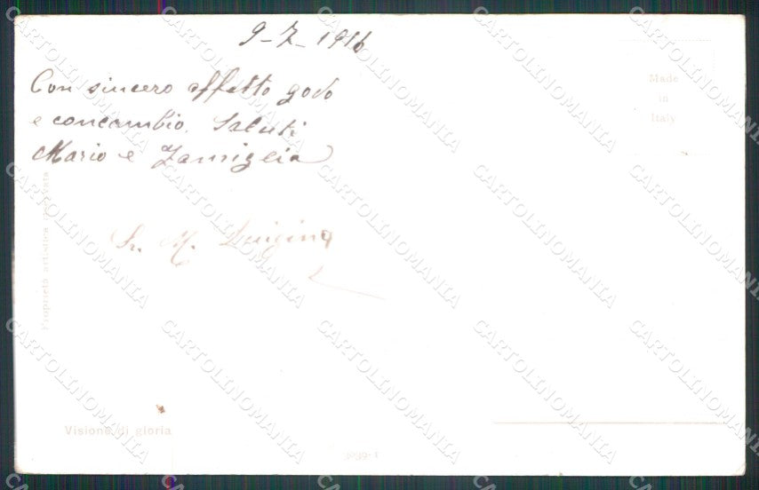 Militari Propaganda WW1 Soldato Sidoli 3039-1 PIEGHINA cartolina XF8453 – retro