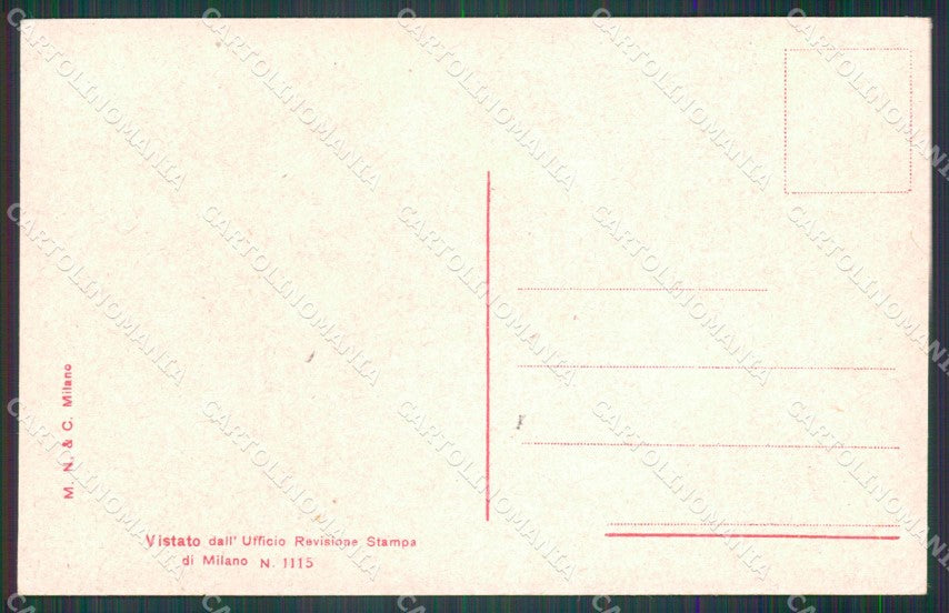 Militari Propaganda WW1 Tricolore Bandiera Artiglieria cartolina XF8474 – retro