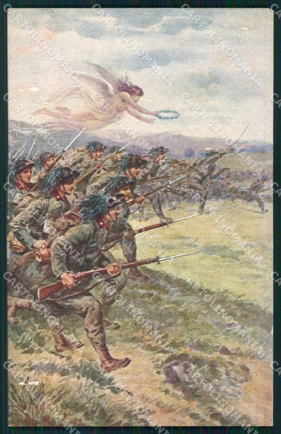Militari Propaganda WW1 WWI Bersaglieri ABRASA cartolina XF8488 – fronte