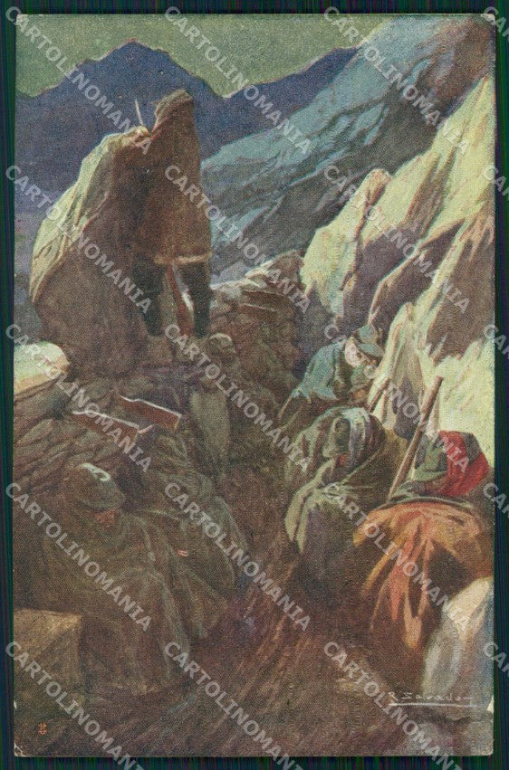 Militari Propaganda WW1 Comitato Lombardo Mutilati Salvadori cartolina XF8493 – fronte