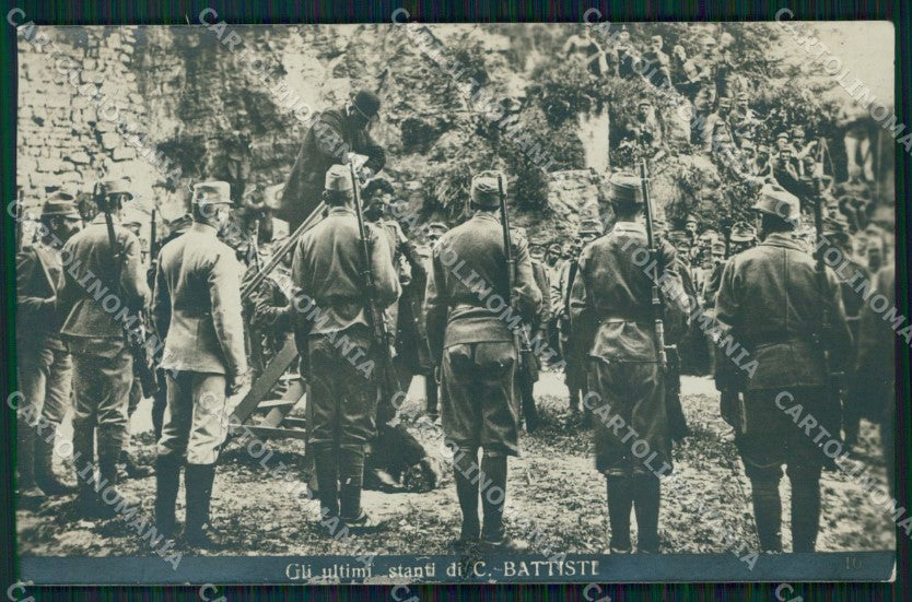 Militari Propaganda WW1 Trento Battisti ABRASA Foto cartolina XF8498 – fronte